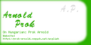 arnold prok business card